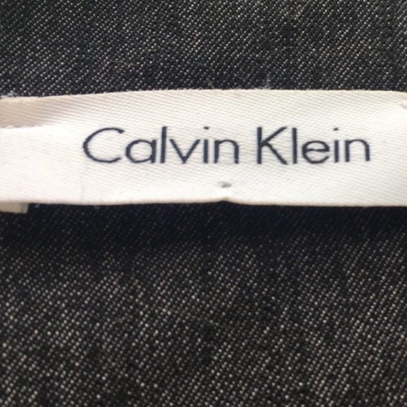 Calvin Klein Moto Utility Dress Vest Khaki Denim M - Picture 4 of 5